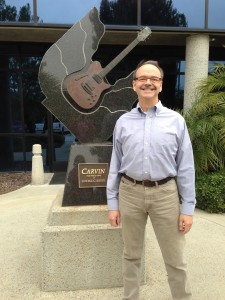 In Front of Carvin Guitar