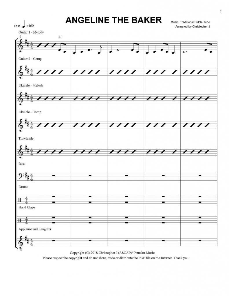 Notating Scores - Angeline the Baker Sheet Music