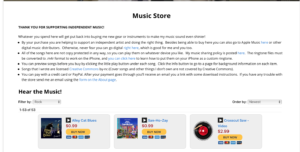 Music Store Screen Shot